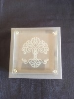 10cm Square Coaster Bevelled Edge