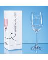 Crystal and Heart Wine Glass